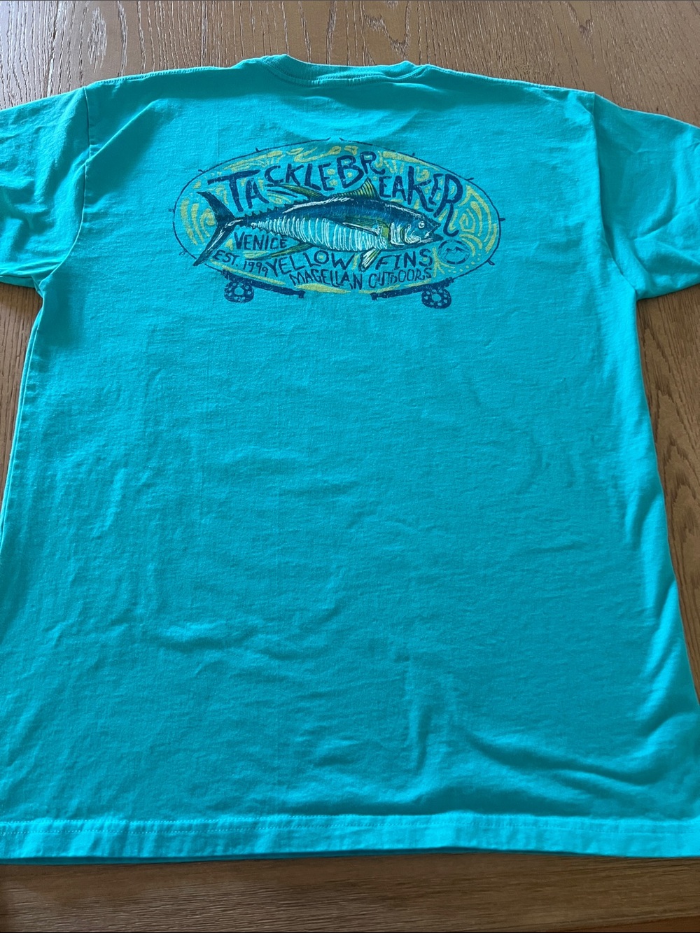 Magellan Outdoors Turquoise 'Tackle Breaker' Venice Graphic Tee